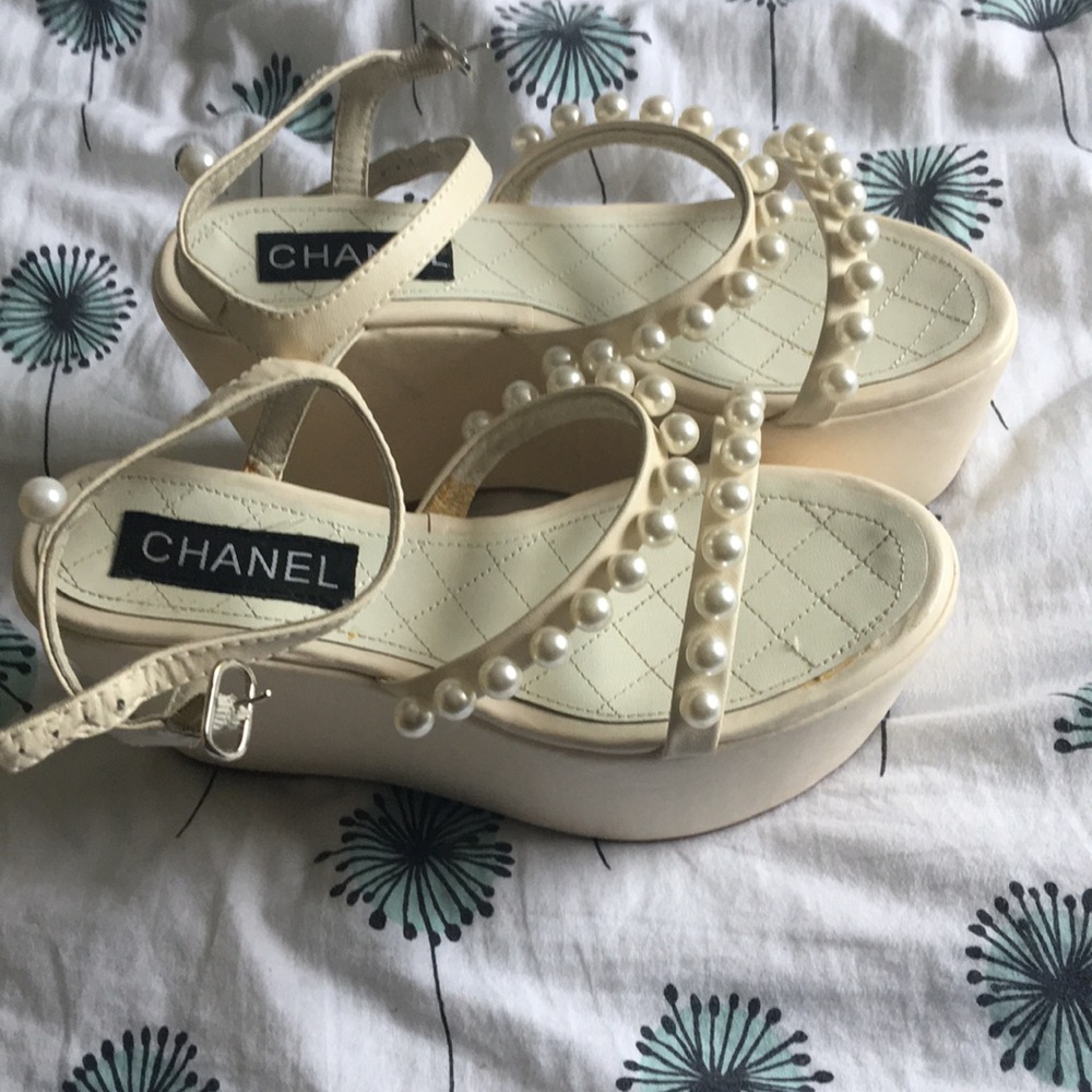 Chanel platform sandals